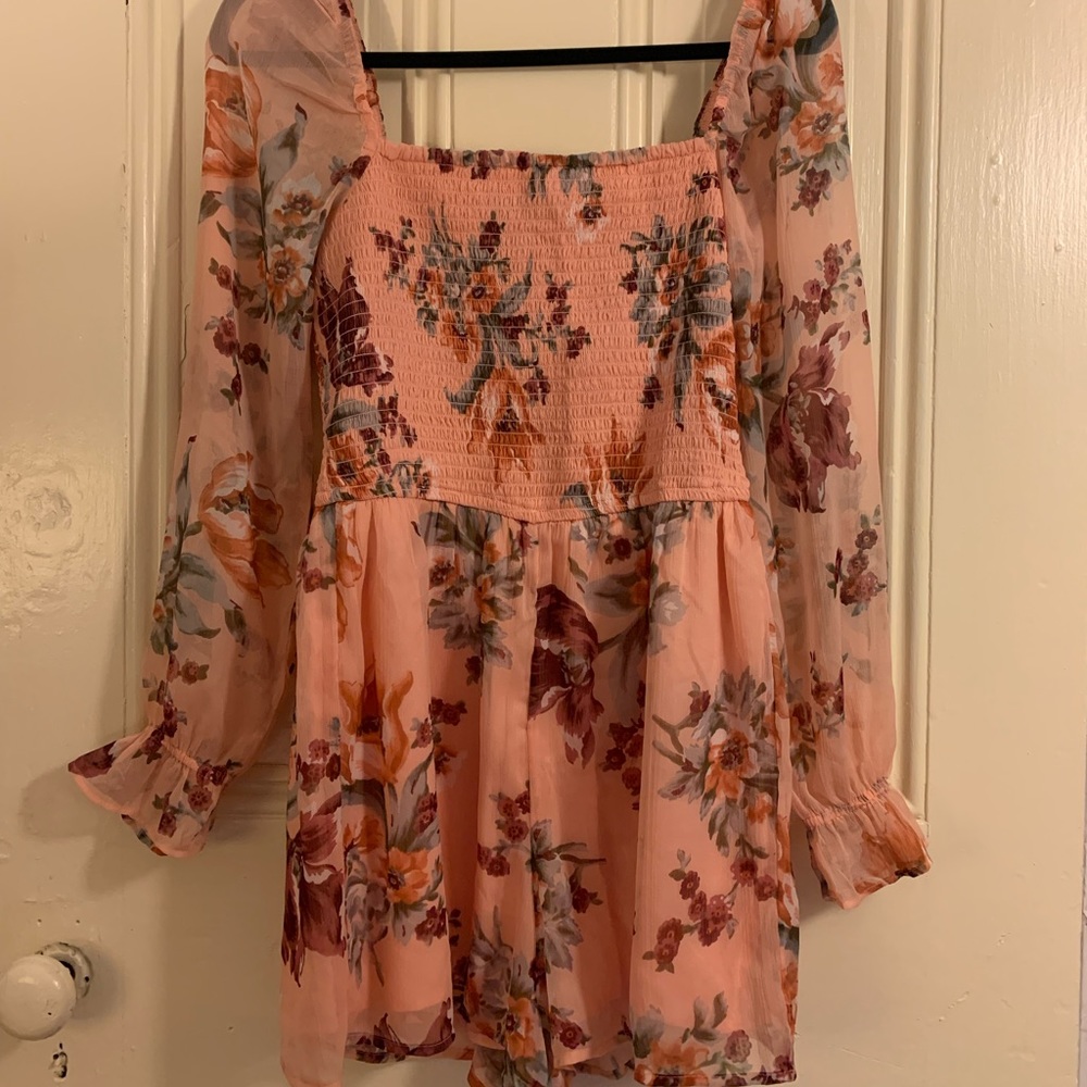 A&F Smocked Romper, Peach [Like New]